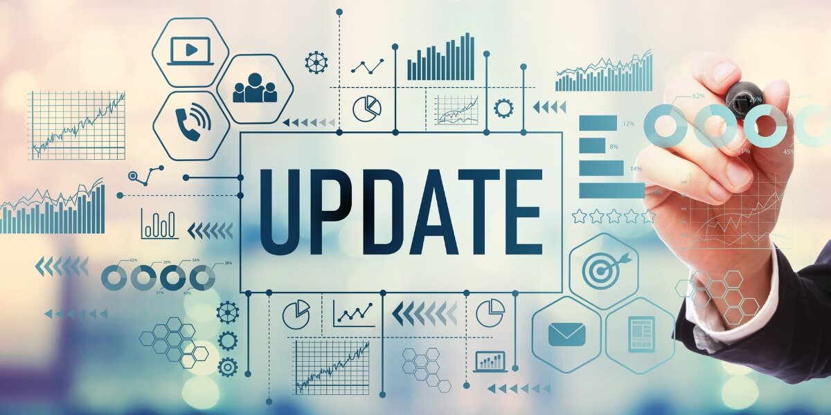 Google algorithm updates 2025 with digital data and analytics icons