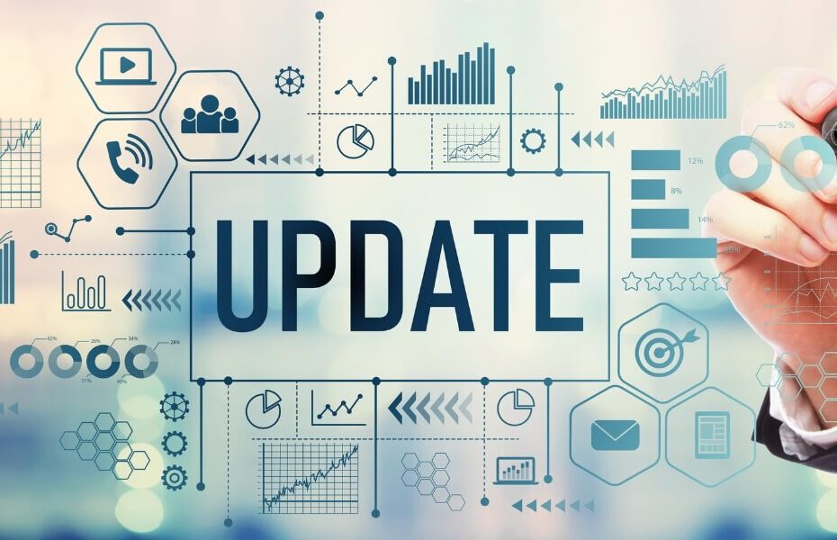 Google algorithm updates 2025 with digital data and analytics icons