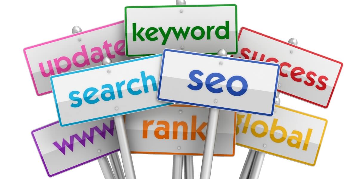 Google algorithm updates 2025: The key changes you need to know 2 SEO keywords and search ranking concept with colourful signs showing update, search, rank and global